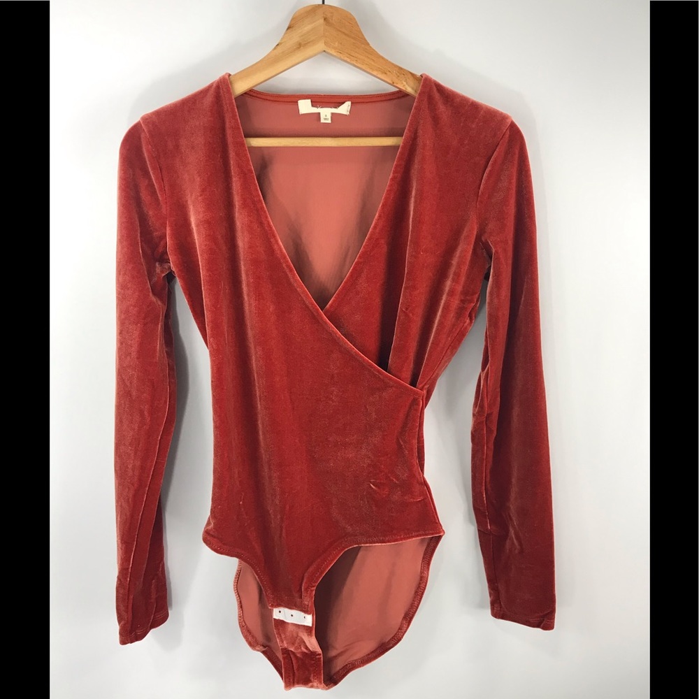 Madewell Velvet Wrap Bodysuit